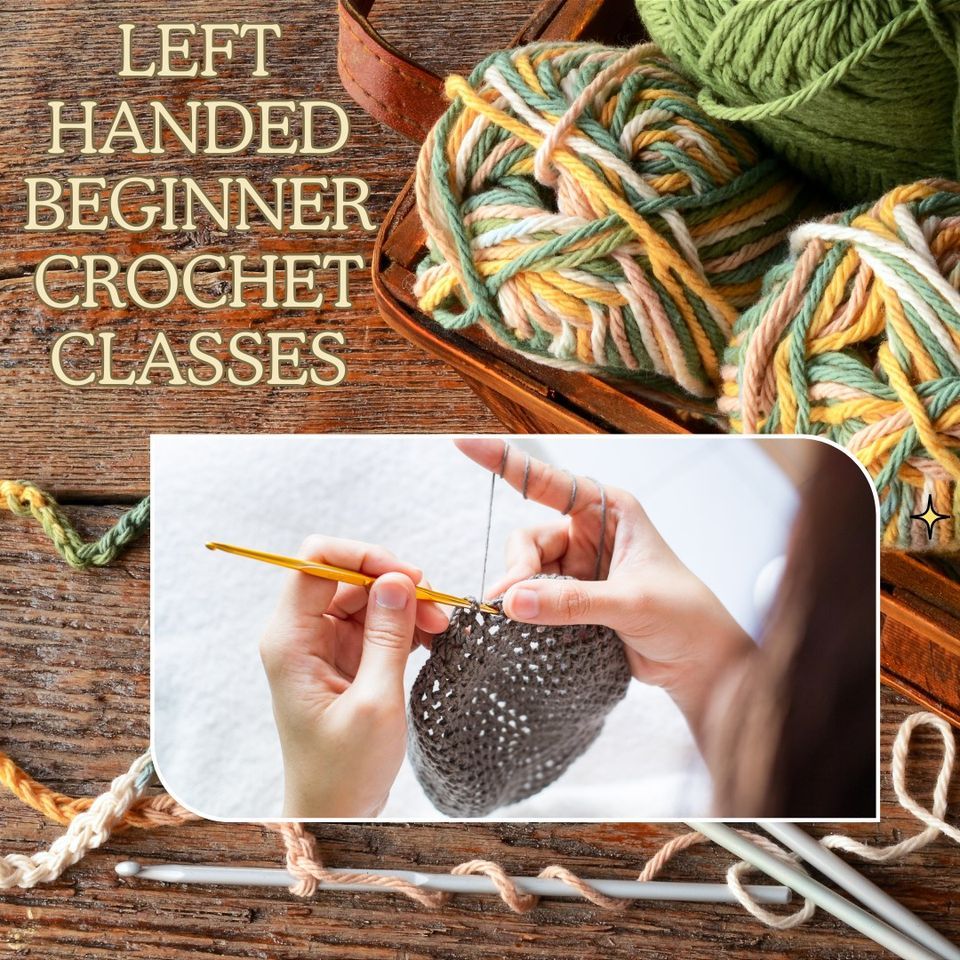 Left Handed Beginner's Crochet Class - Round Coaster