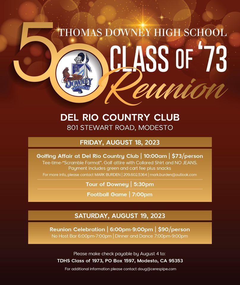 Thomas Downey High School Class of 1973 50th Reunion