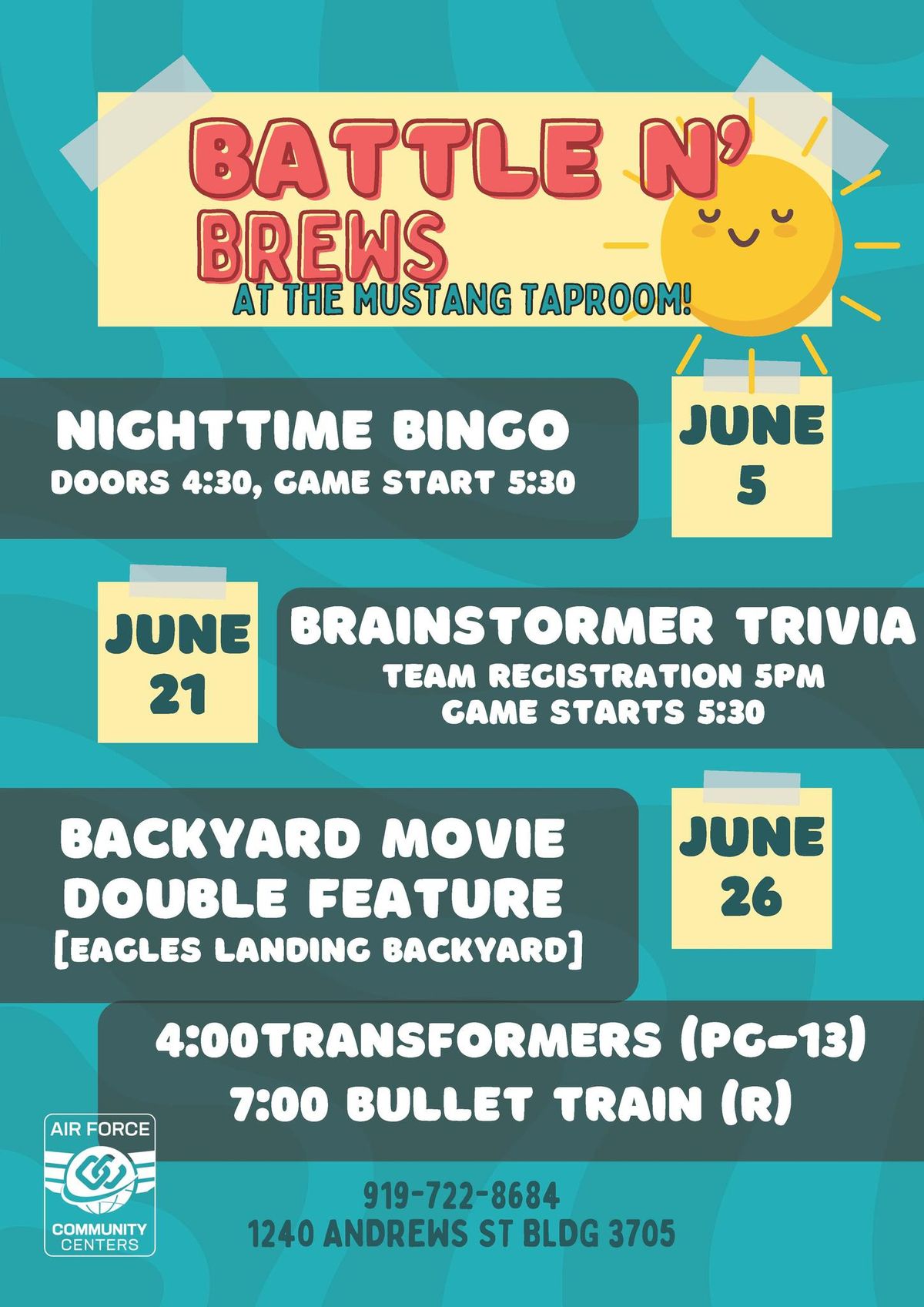 Battle n' Brews Brainstormer Trivia (Base Access Only)