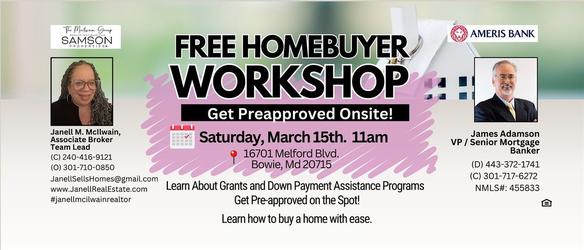 FREE Homebuyer Workshop: Get Preapproved Onsite!