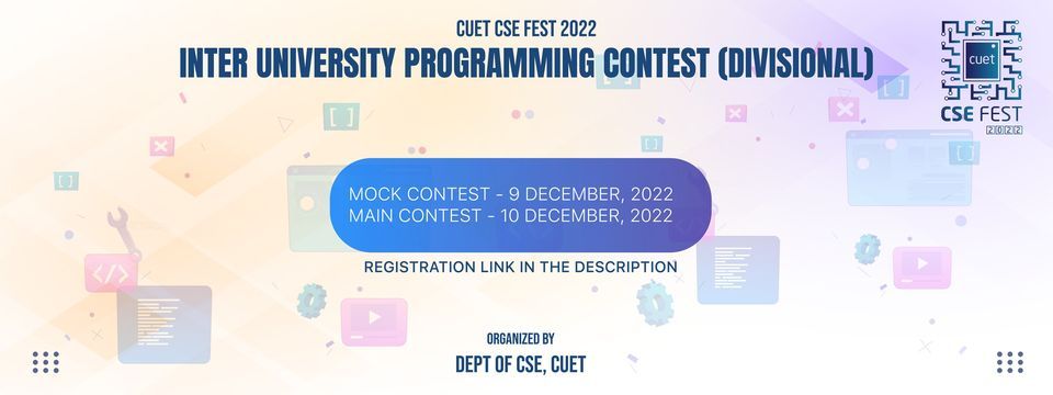 Inter University Programming Contest (Divisional), Chittagong ...