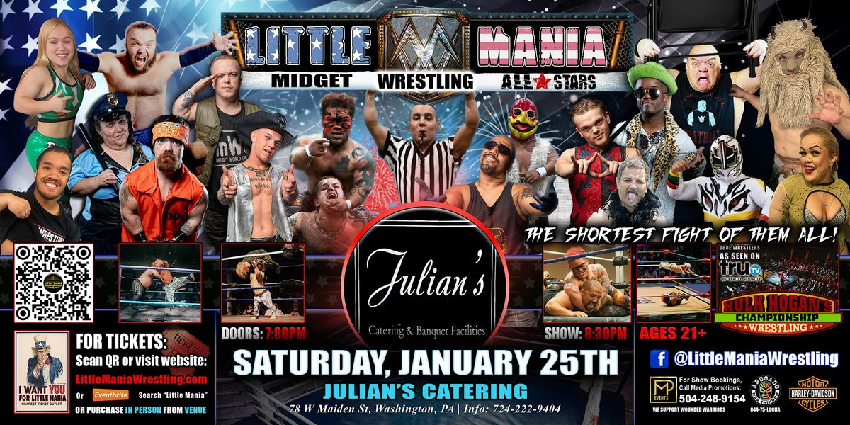 Washington, PA - Little Mania Midget Wrestling @ Julian's Catering