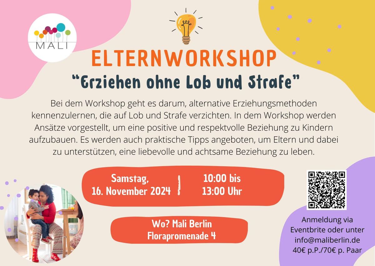 Elternworkshop - "Erziehen ohne Lob und Strafe"