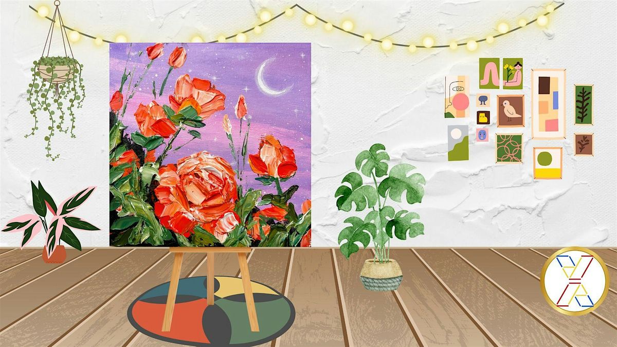Knife Palette Textured Painting Workshop : Romantic Roses