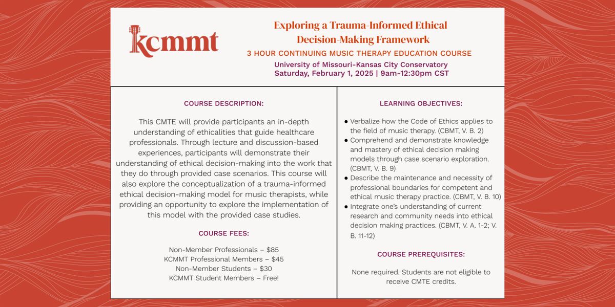 Exploring a Trauma-Informed Ethical Decision-Making Framework CMTE