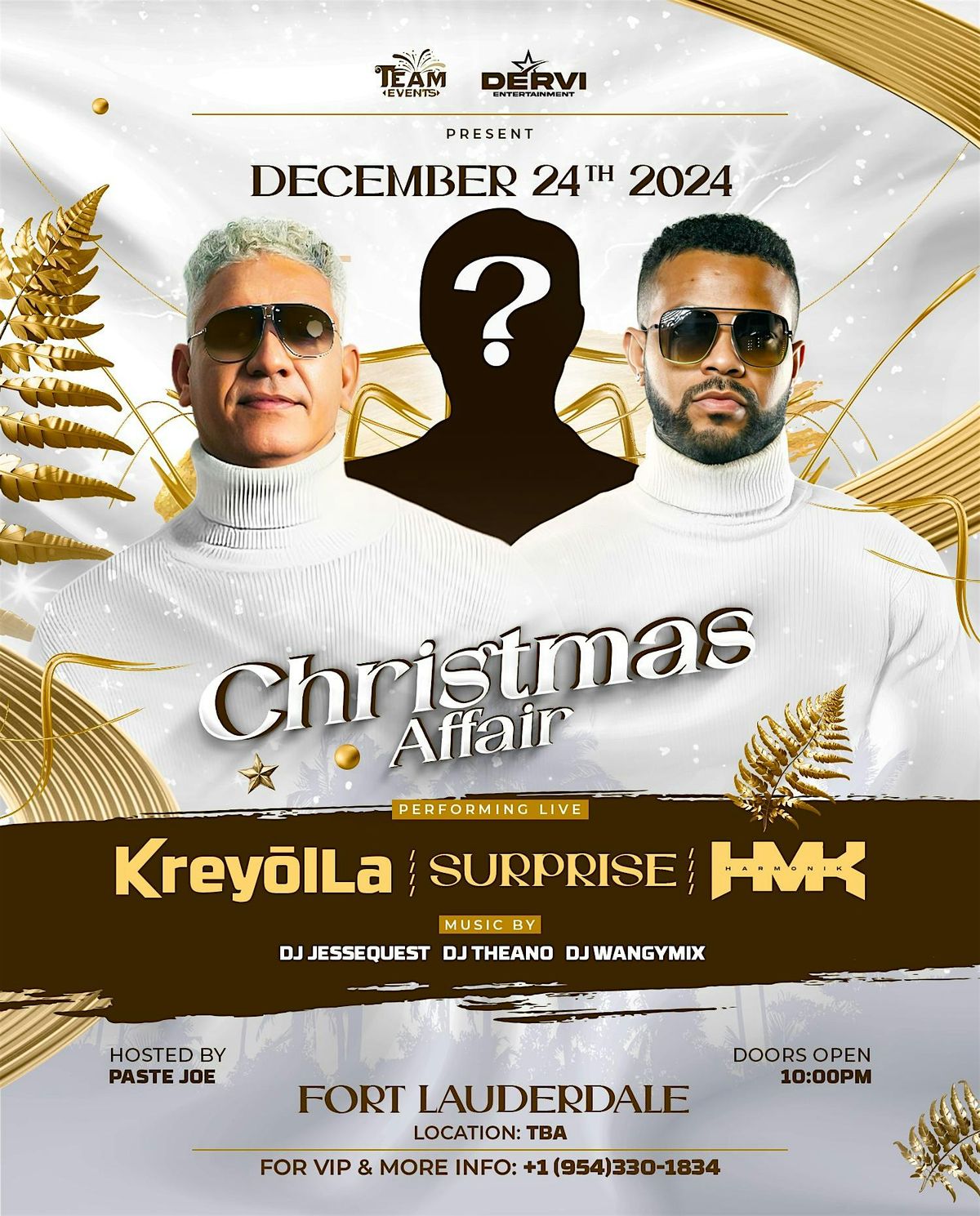 Christmas eve Affair Performing live Kreyolla, Harmonik, & A Surprise Guest