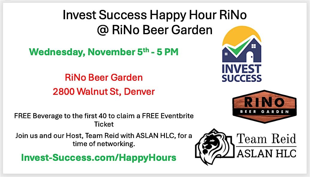 Invest Success Real Estate Investing Networking with Team Reid of ASLAN HLC