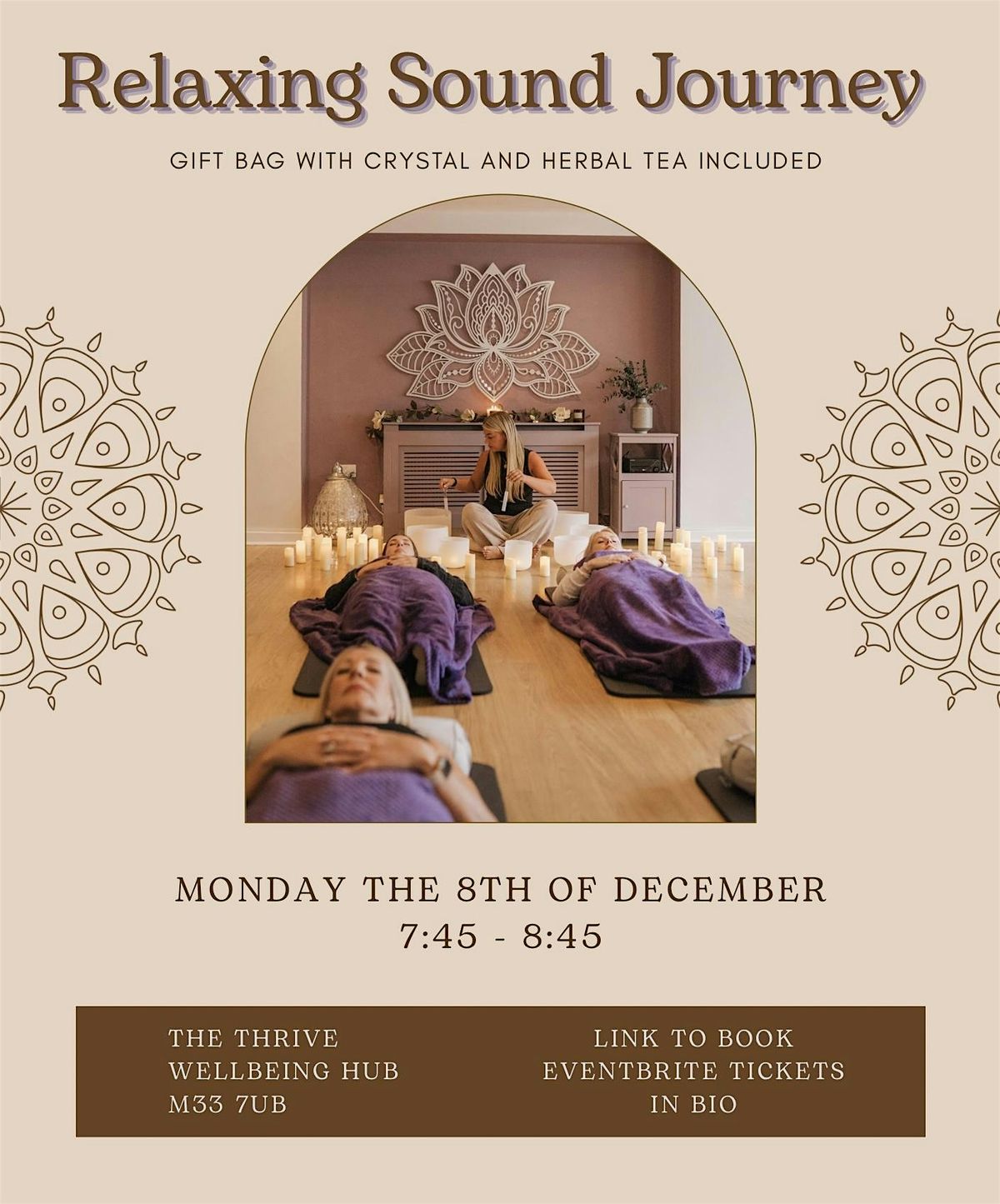 Sound Journey with herbal tea and gift bag