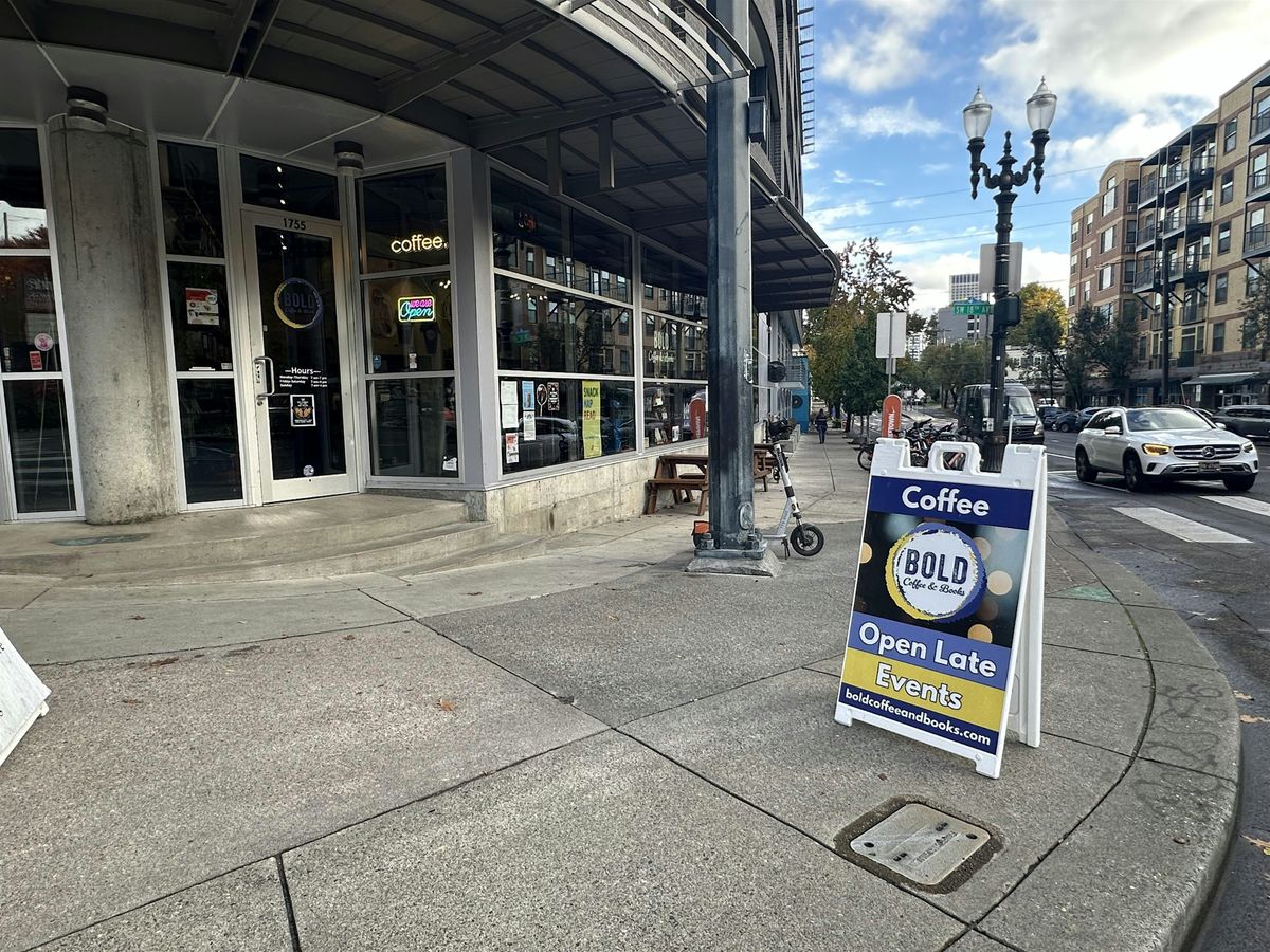 Eddie Ahn ("Advocate") at BOLD Coffee and Books in Portland