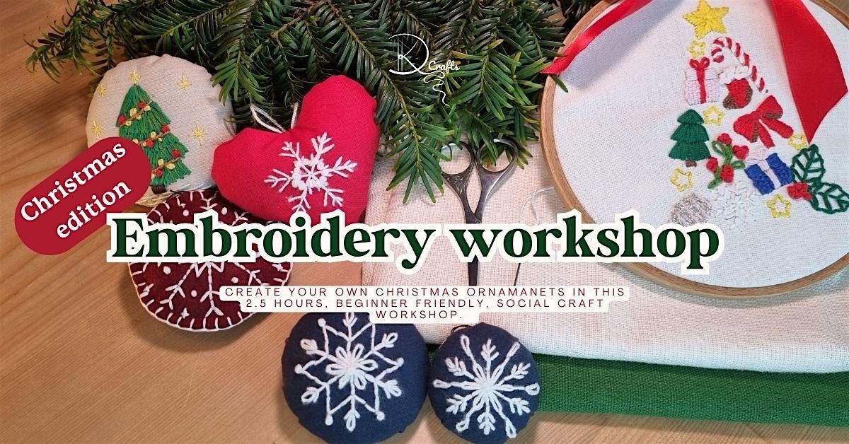 Christmas embroidery workshop