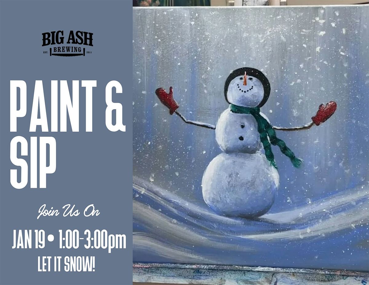 Paint and Sip at Big Ash Brewing! Let it snow!