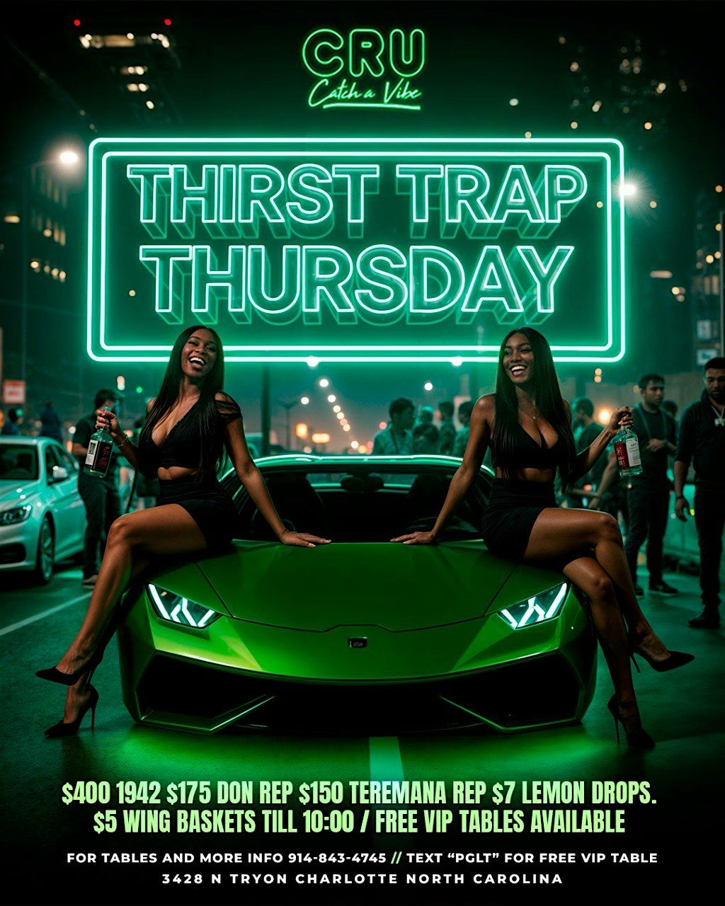 Thirst Trap Thursdays! $150 bottles! $7 drinks! Free vip booths