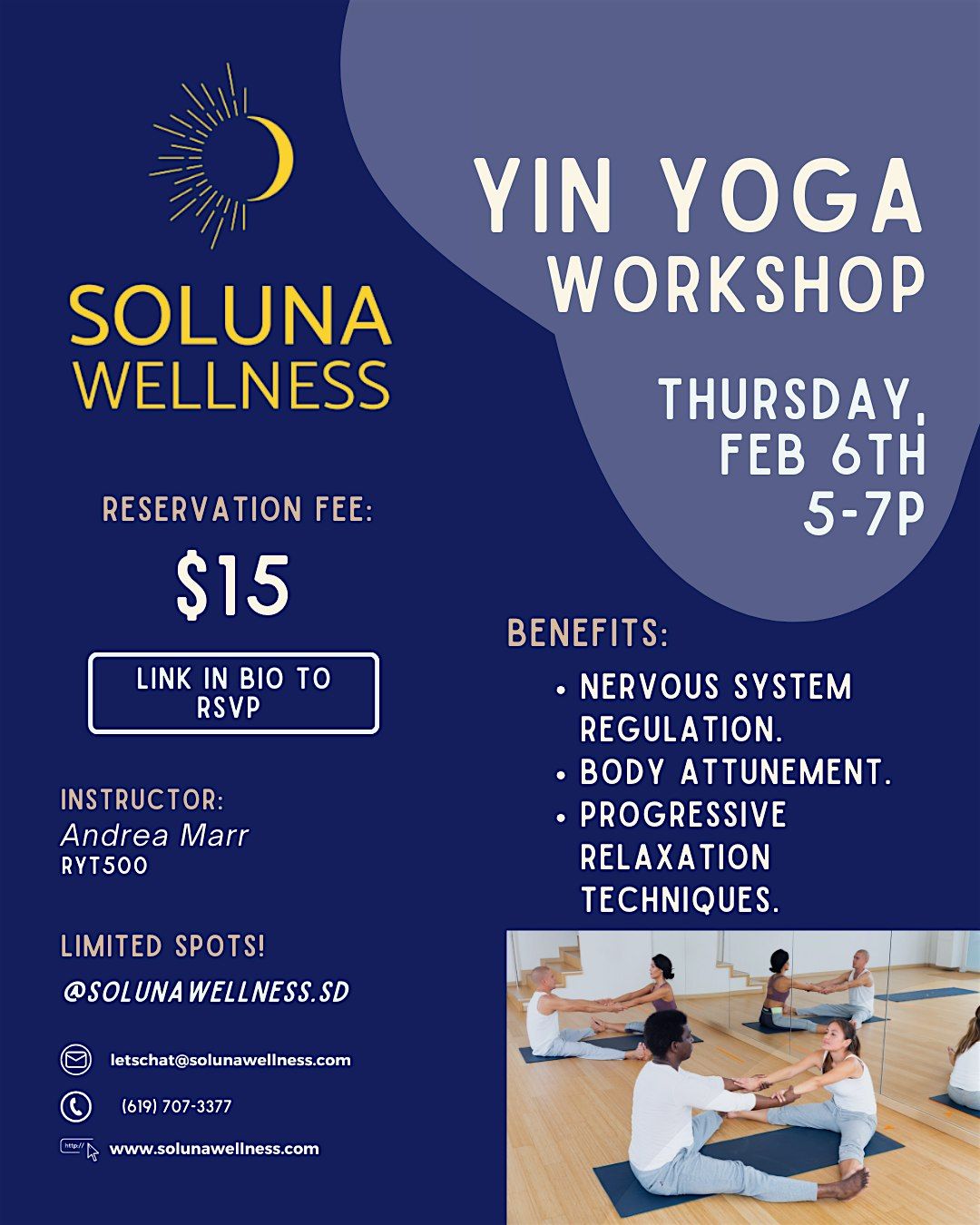 Yin Yoga Workshop with Andrea Marr