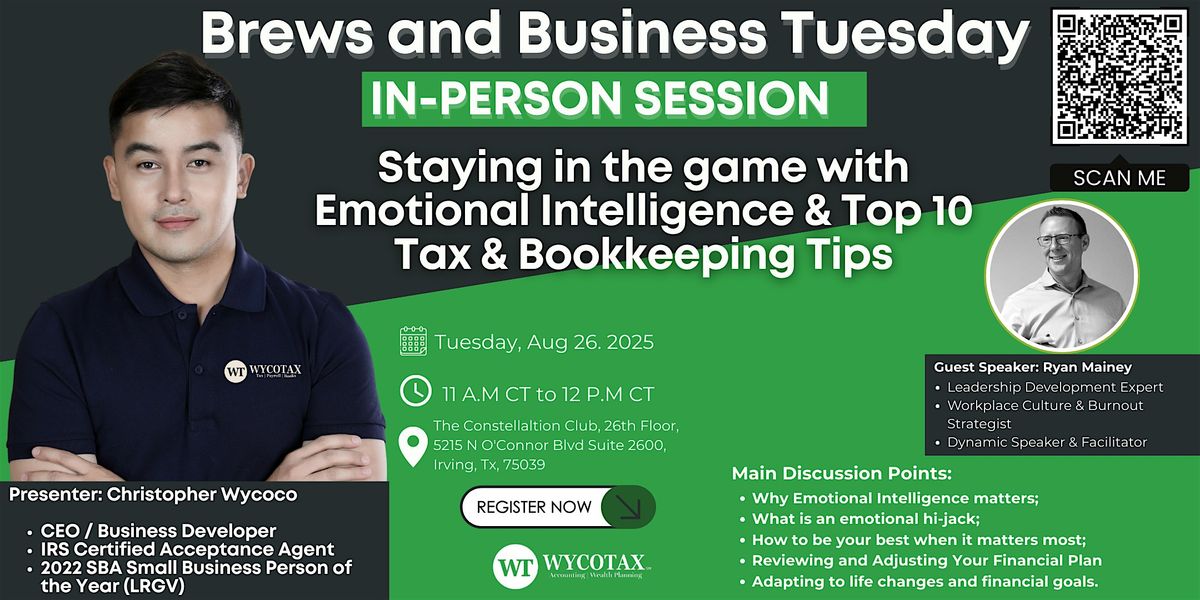 Staying in the game with Emotional Intelligence & Top 10 Tax & Bookkeeping