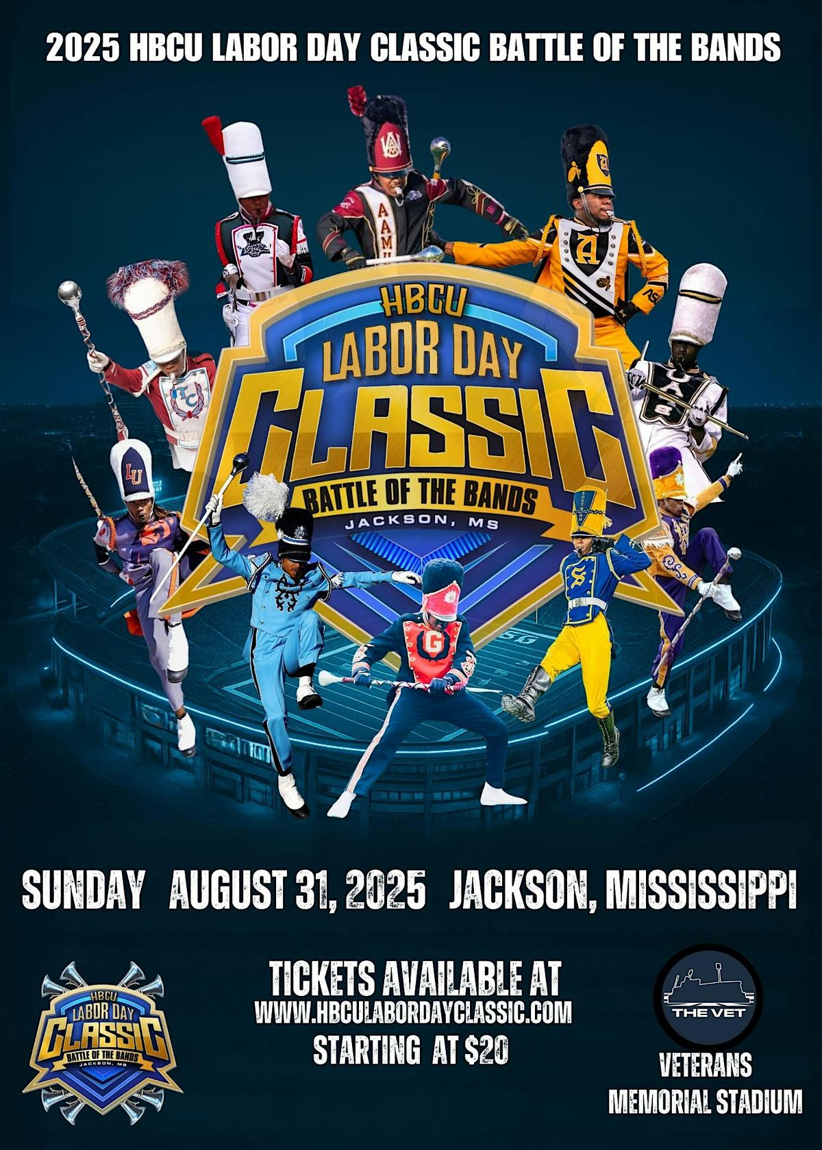 2025 HBCU LABOR DAY CLASSIC BATTLE OF THE BANDS- JACKSON, MS