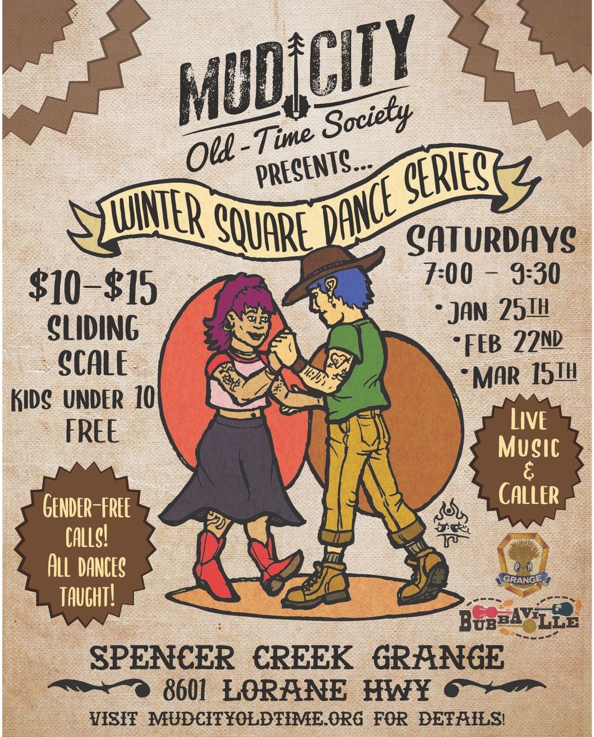 Winter Square Dance Series at Spencer Creek Grange!