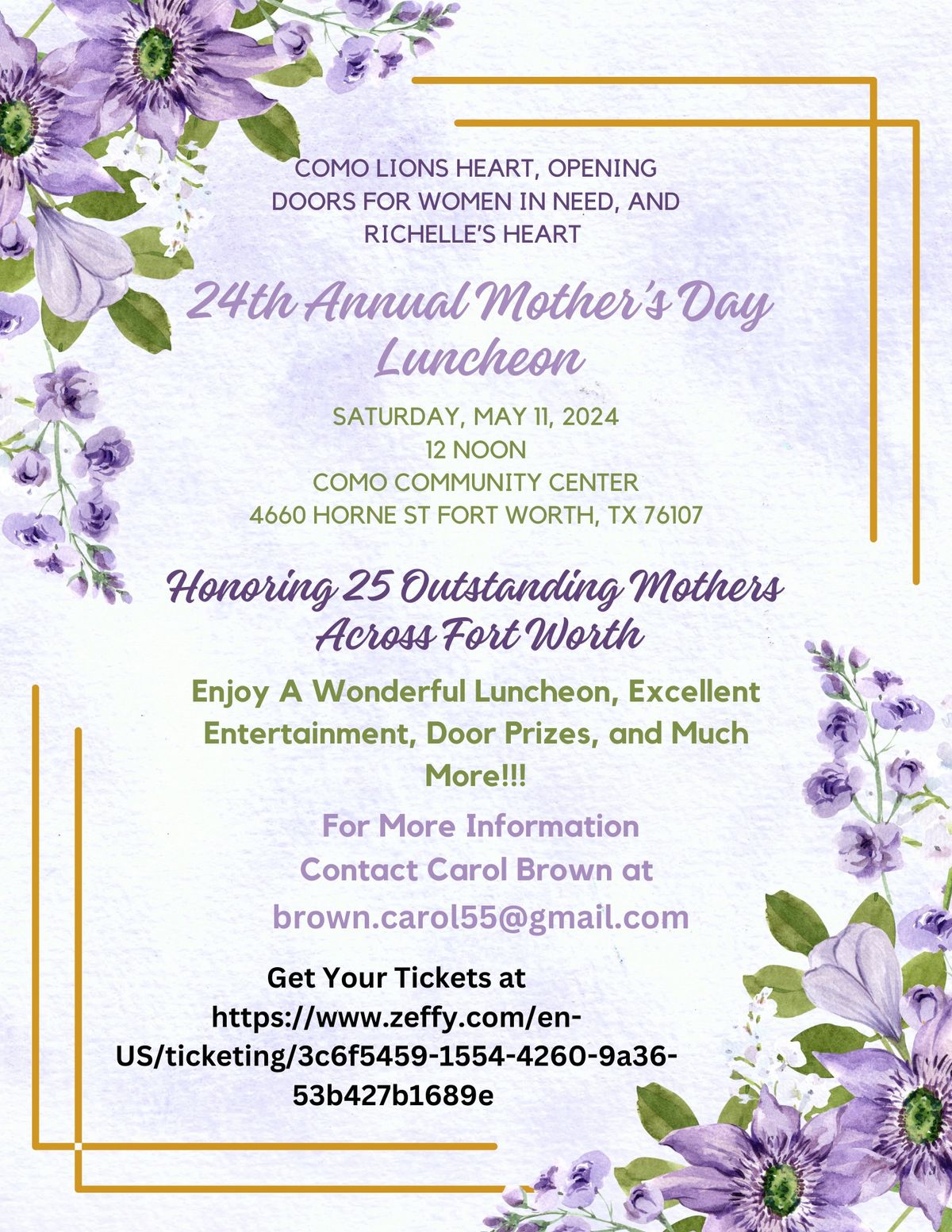 24th Annual Mother's Day Luncheon