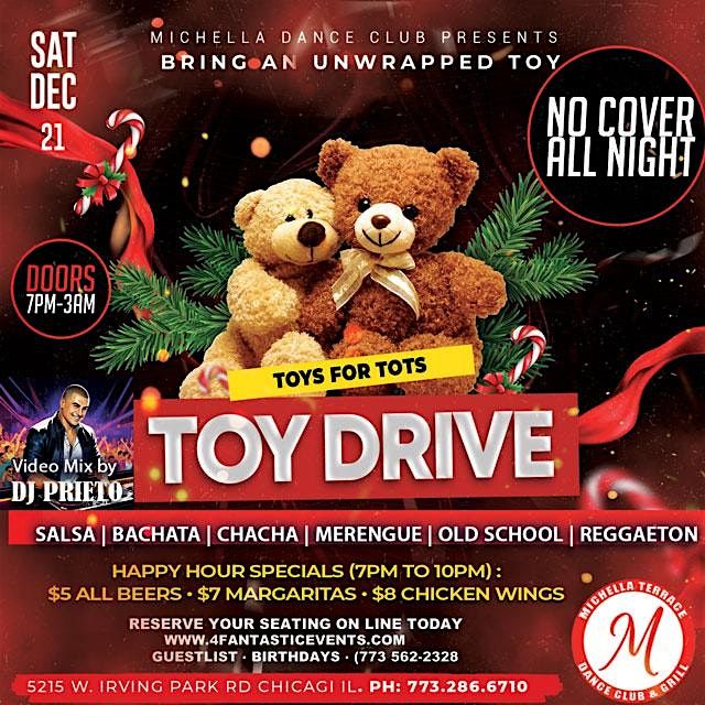 Toys for Tots Toy Drive @ Michella\u2019s \u2013 No Cover!