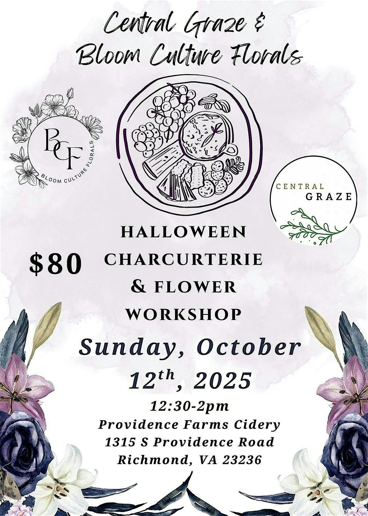 Central Graze & Bloom Culture Florals Halloween Workshop