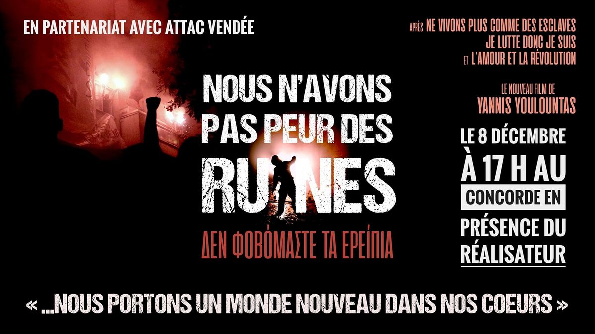 Cin\u00e9-d\u00e9bat Nous n'avons pas peur des ruines