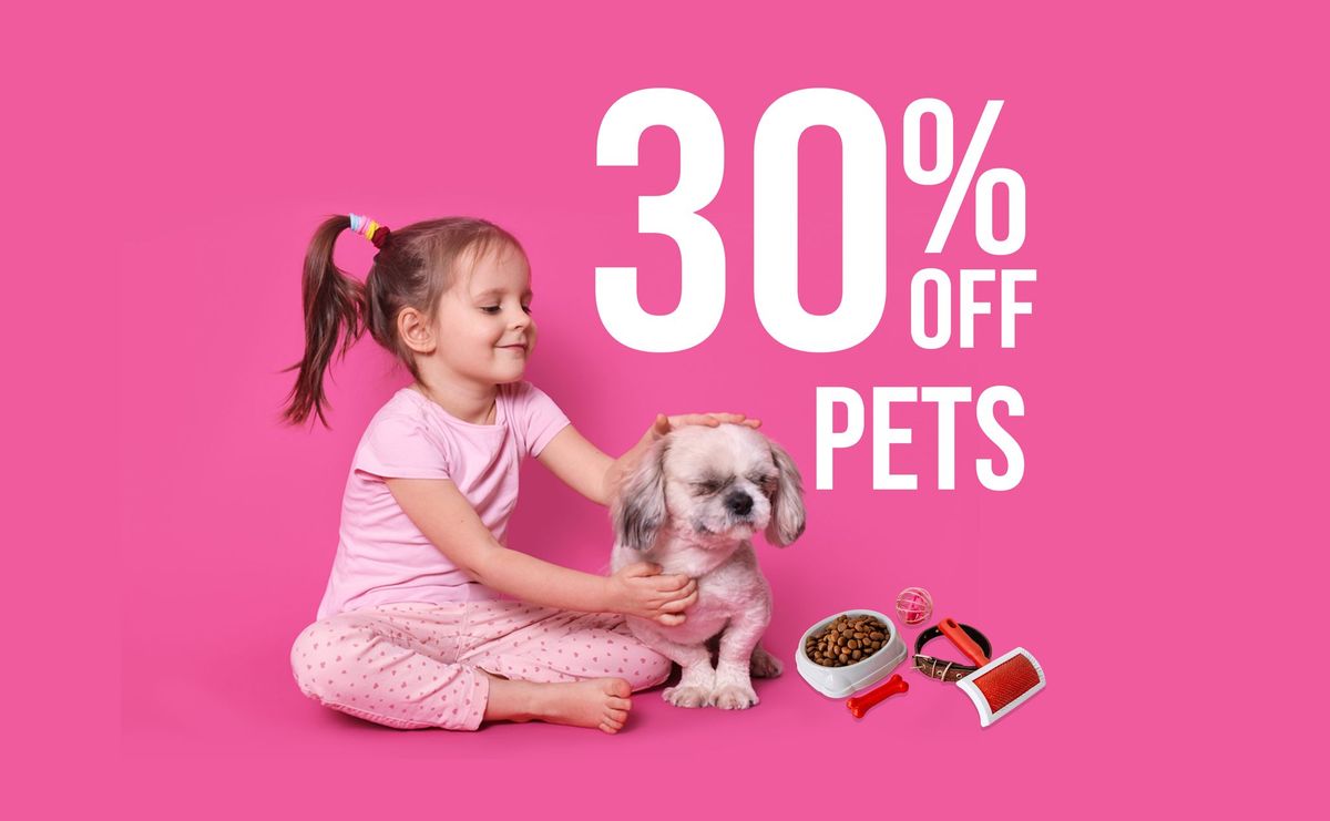 30% off Pet Supplies