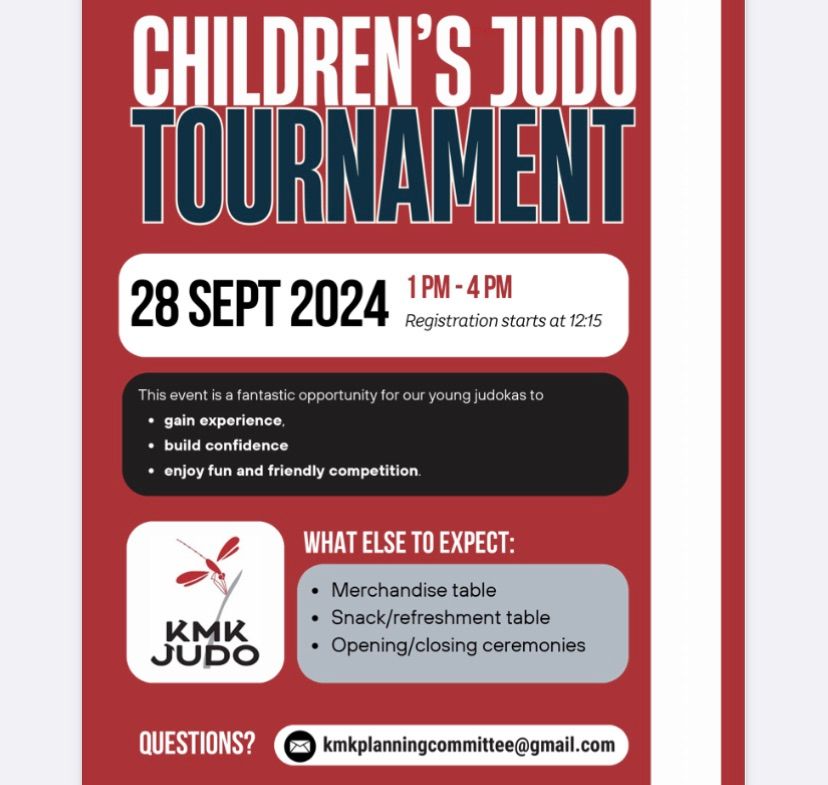 KMK Judo In-House Tournament \u2013 September 28th