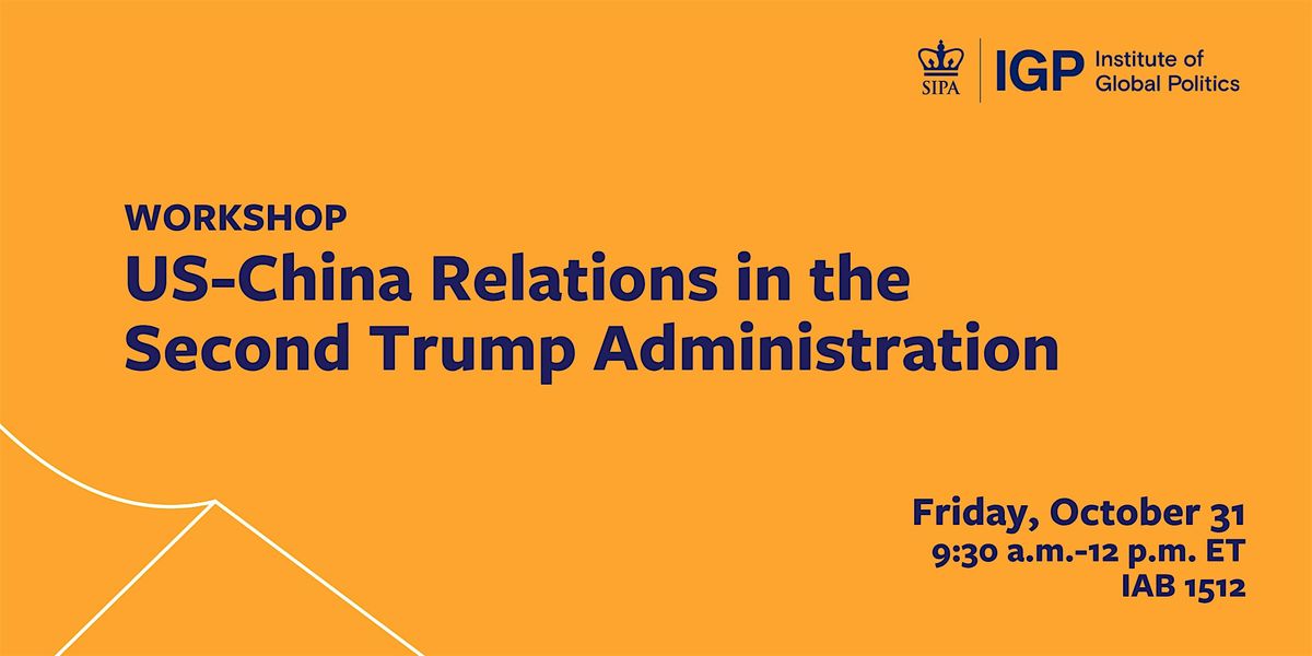 US-China Relations in the Second Trump Administration