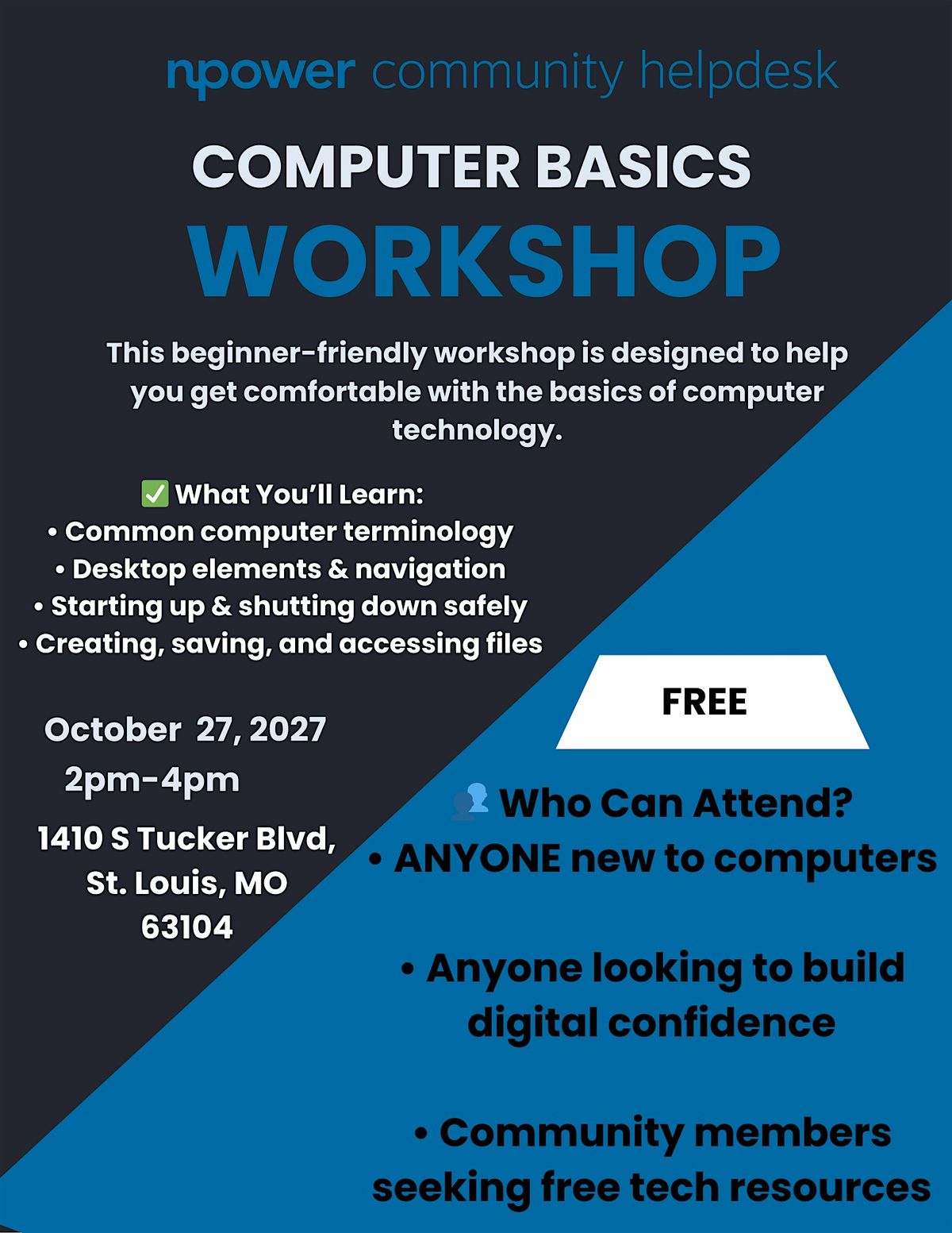 FREE Computer Basics Workshop!!!!