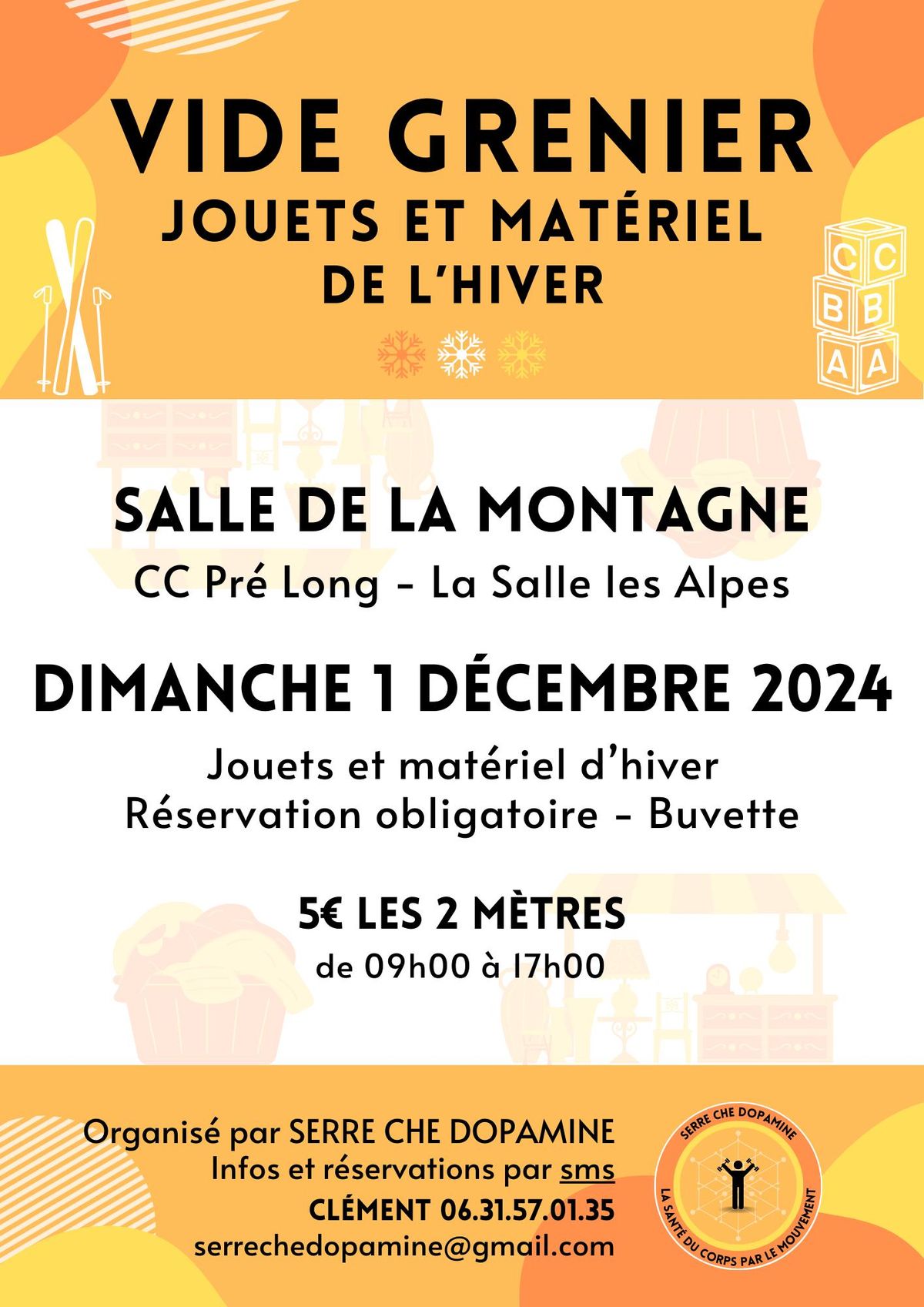 Vide grenier, jouets et mat\u00e9riel de l'hiver