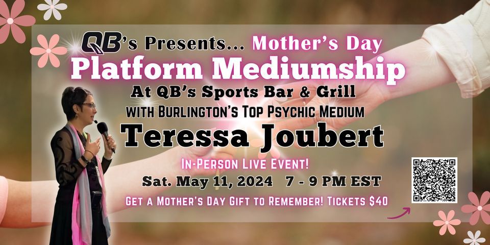 Unforgettable Mediumship Experience with Teressa Joubert at QB Sports Bar & Grill - Limited Tickets 