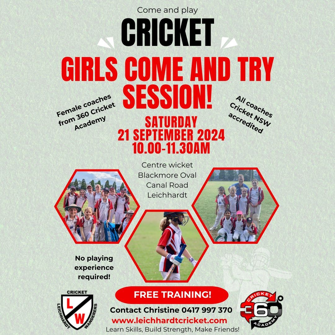 Girls' Cricket Training and Practice Session *FREE*