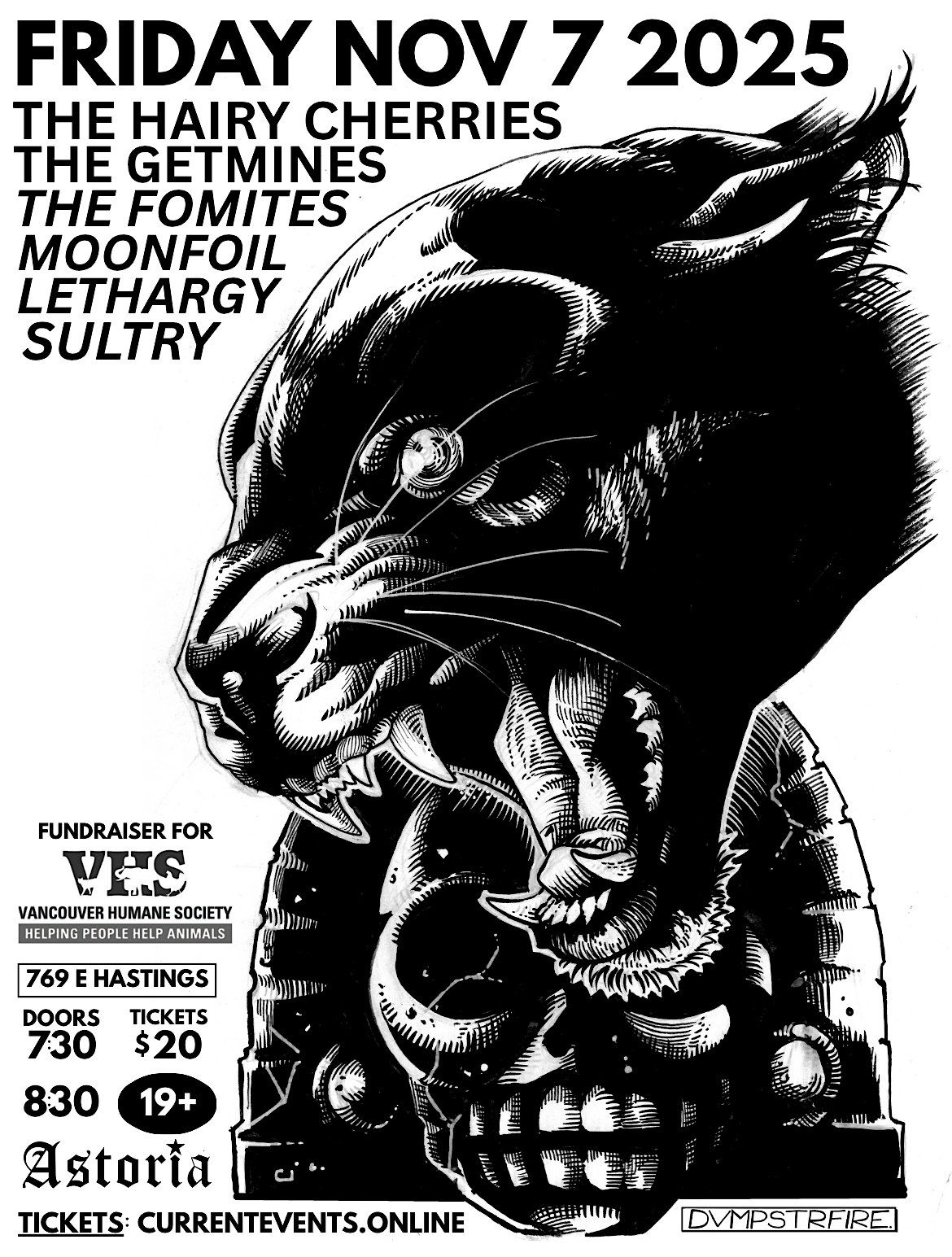 Humane Society Fundraiser w\/ Sultry, Lethargy, Moonfoil, Fomites, Getmines