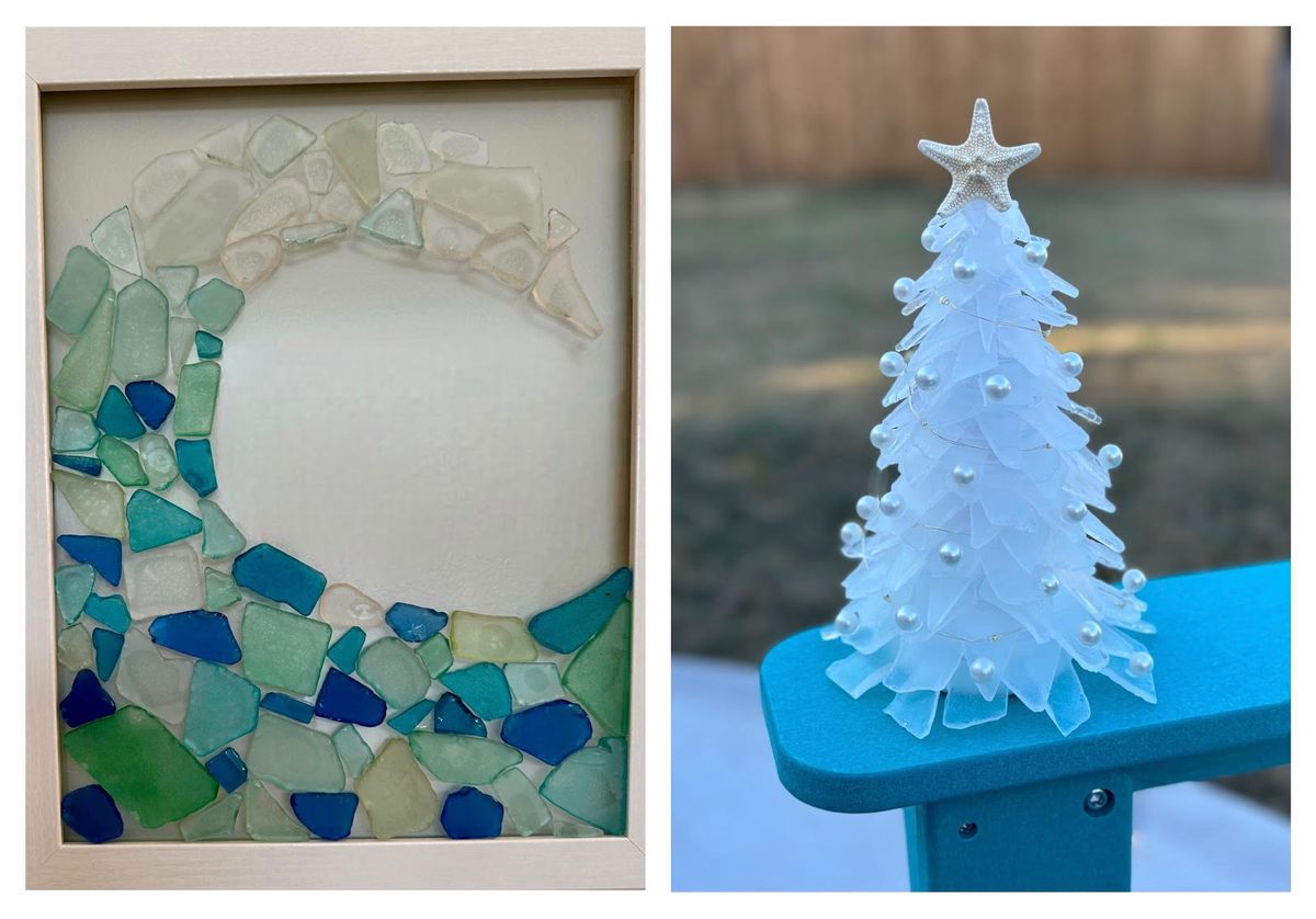 Beach Glass Christmas Tree or Frame - Charlotte 