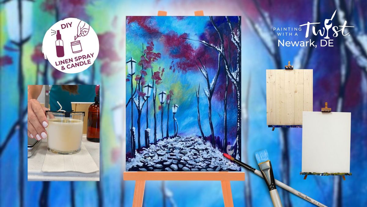 Paint & Sip - Twisted Tuesday: Snowy Cobblestone Walk $5 Off