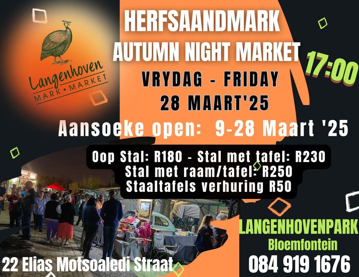 Langenhovenmark, Bloemfontein Herfsaandmark \/ Autumn Night Market