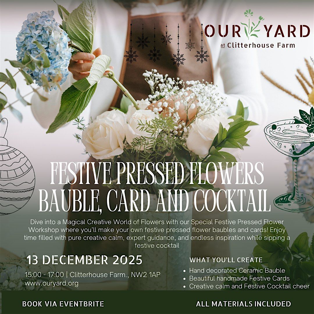 FESTIVE PRESSED FLOWERS Baubles, Cards and Cocktails