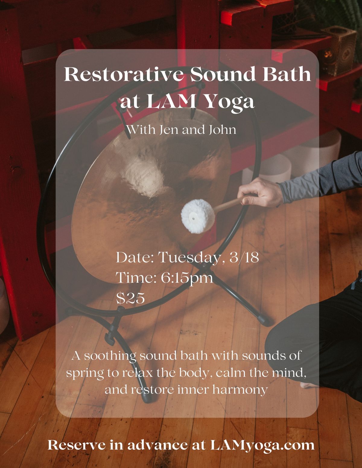 Restorative Sound Bath Celebrating Spring