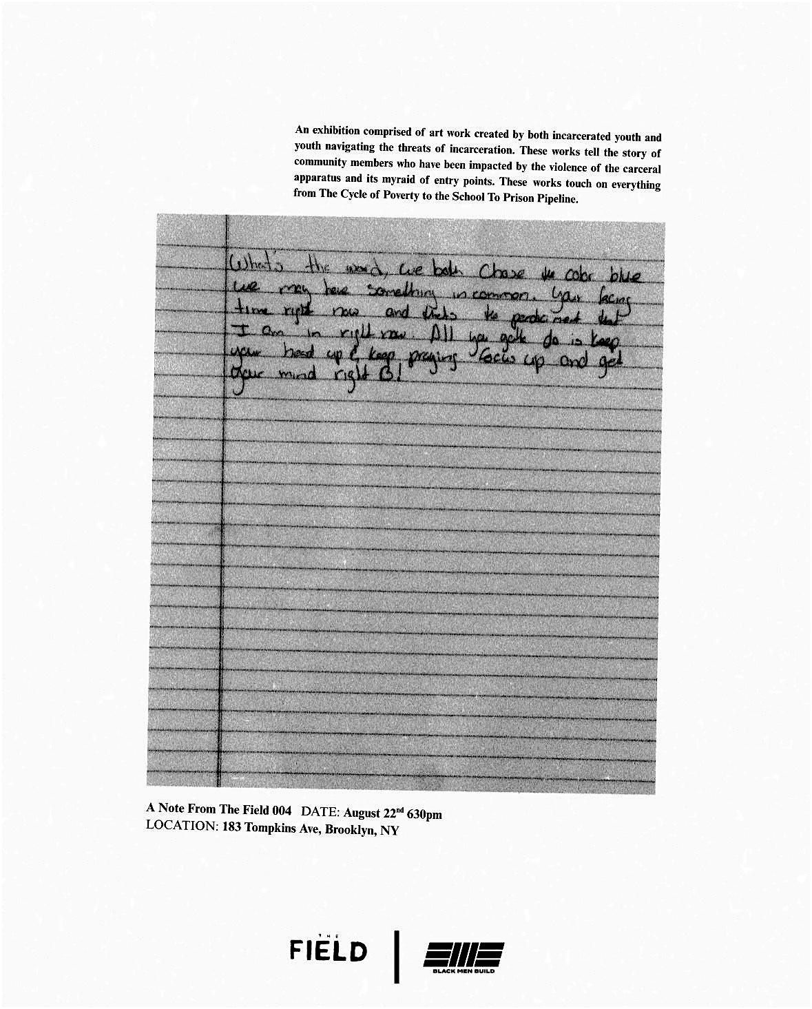 A NOTE FROM THE FIELD 003: BMB edition