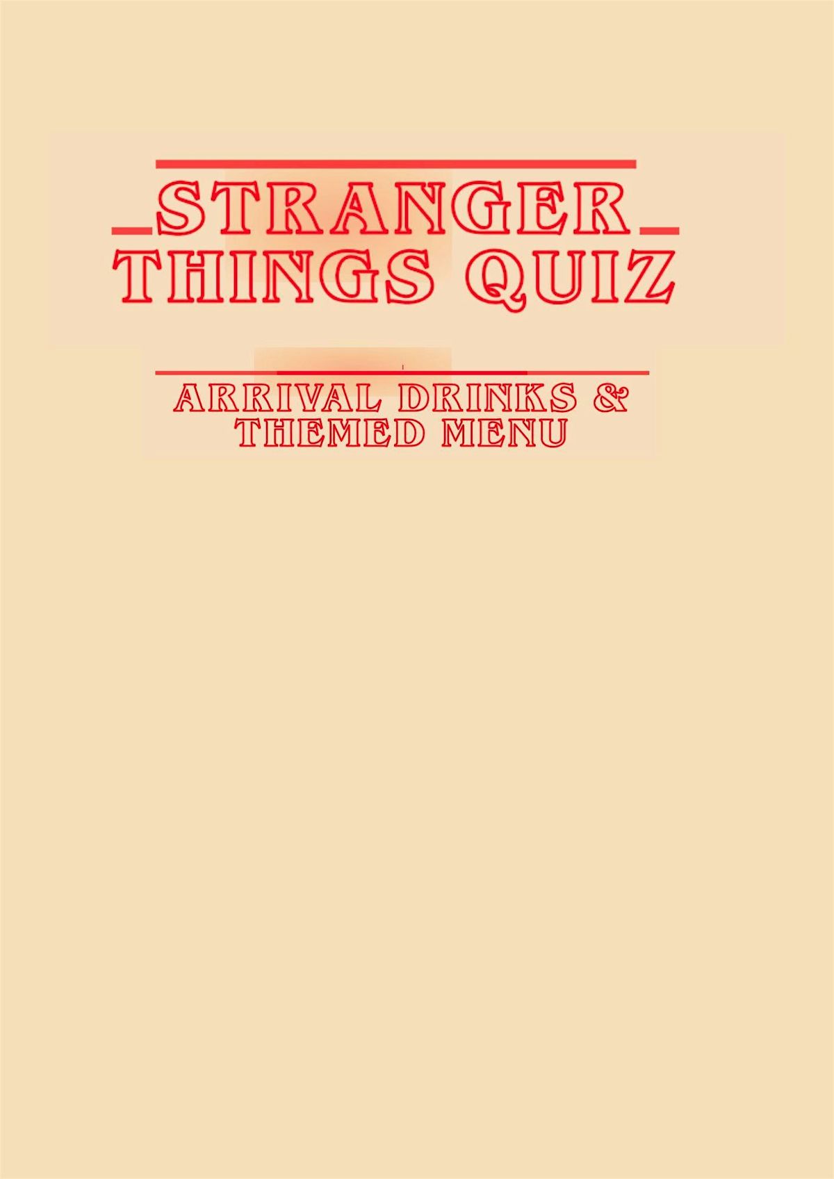 Stranger Things Quiz