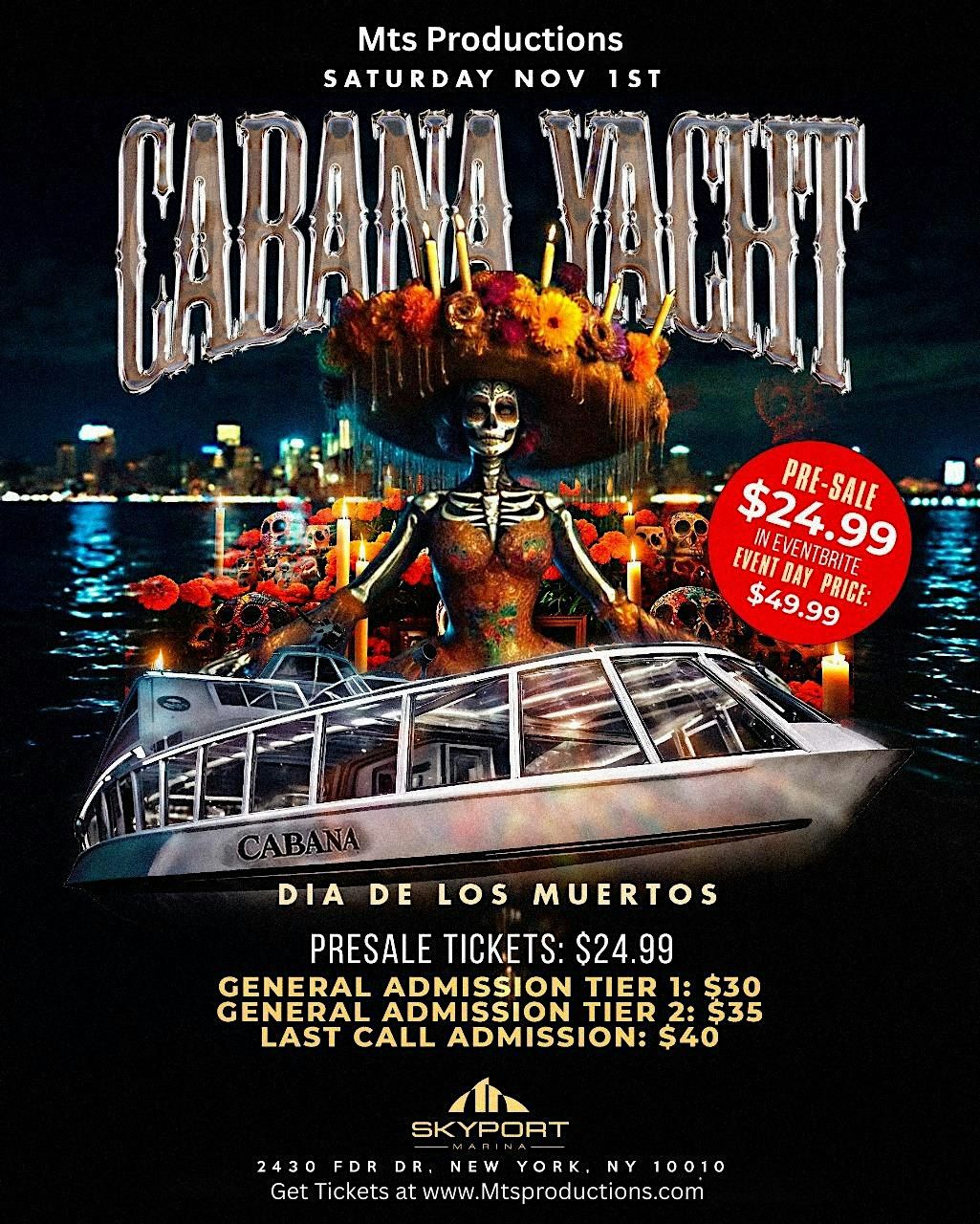 Cabana Yacht Halloween Dia De Los Muertos Cruise 2025