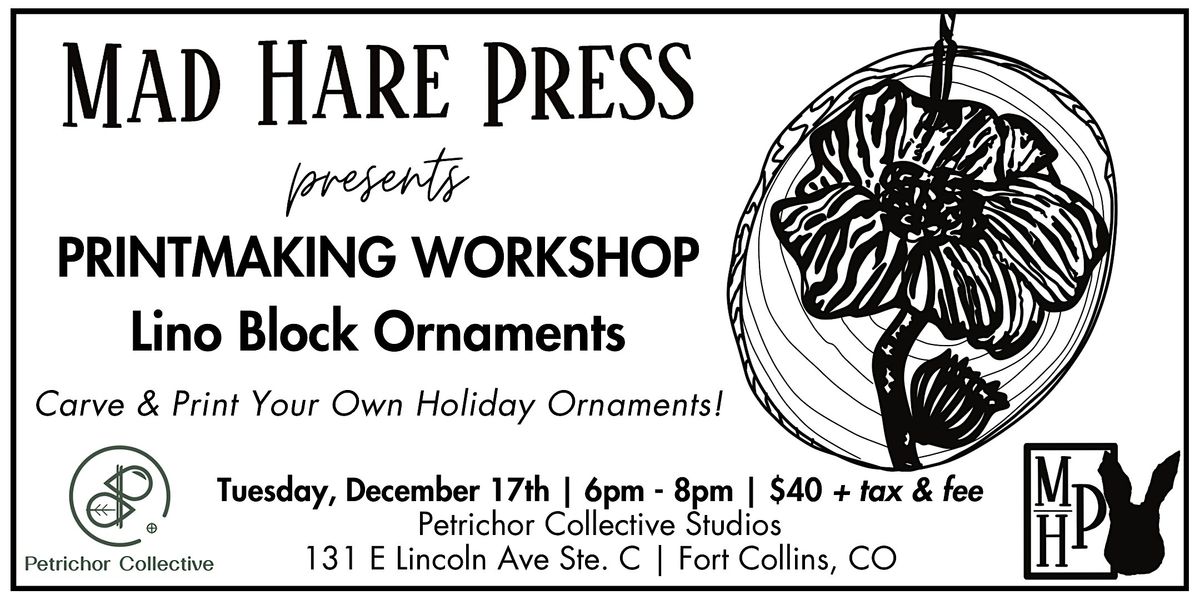 Printmaking Workshop: Lino Block Ornaments