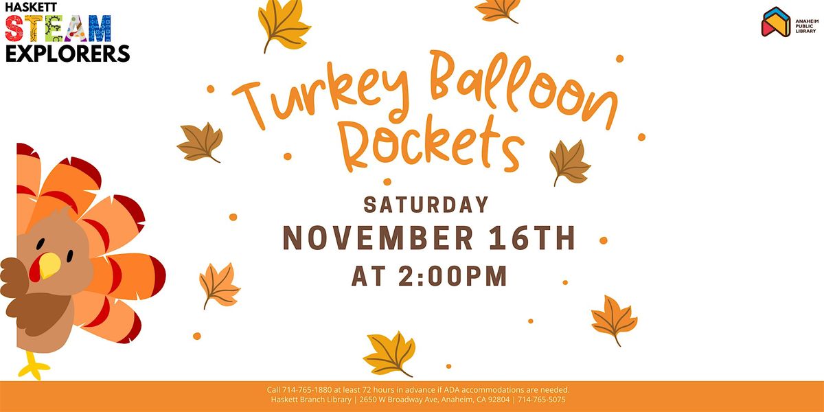 STEAM Explorers: Turkey Balloon Rockets at Haskett Branch