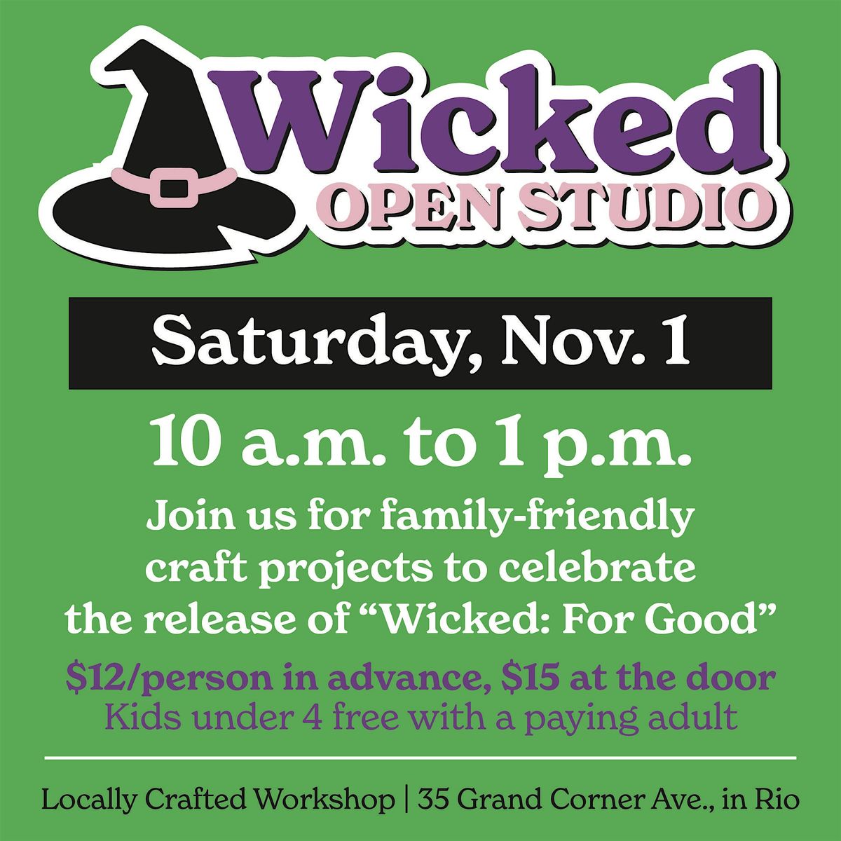 "Wicked" Open Studio craft workshop in Montgomery County, Md.