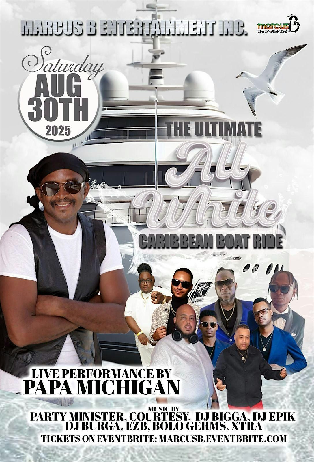 The Ultimate All White Caribbean Boat Ride - Live with Papa Michigan