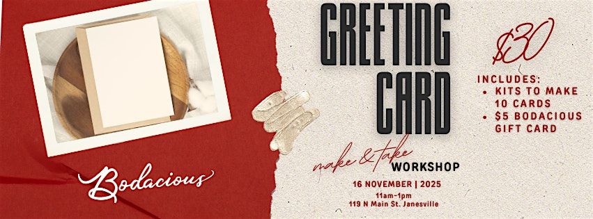 Greeting Card Make & Take Workshop