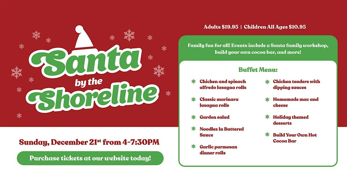 Santa by the Shoreline at Eastbay Lodge