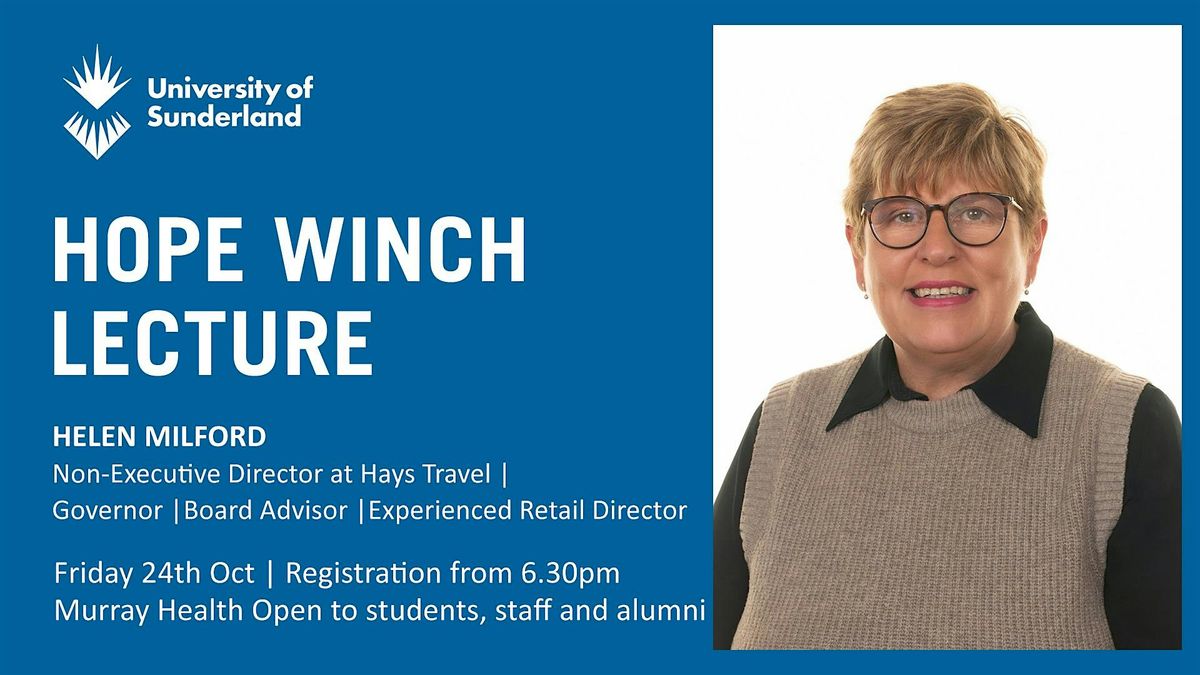 The 60th Hope Winch Lecture