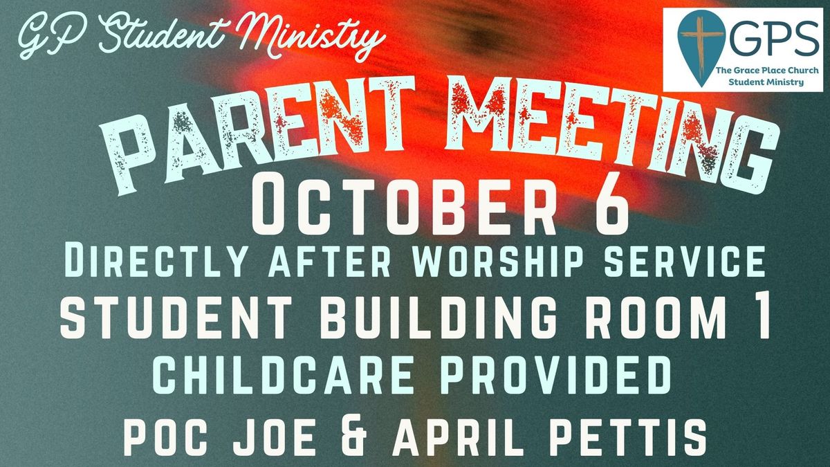 Parent Meeting - October 6th