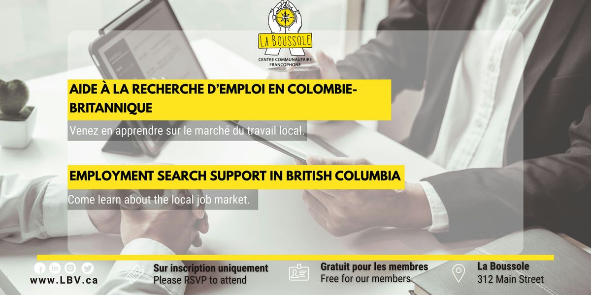 Info-session : Aide \u00e0 la recherche d'emploi en Colombie-Britannique