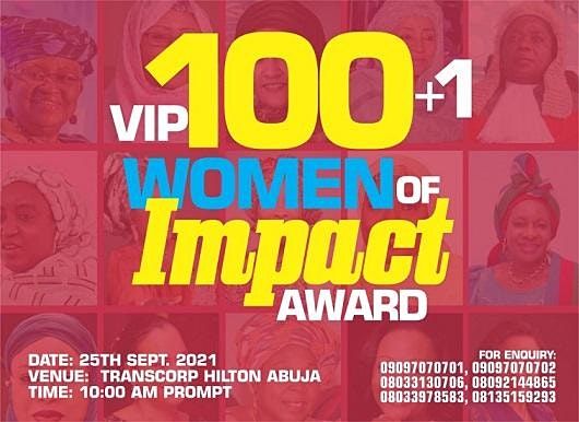 VIP 100+1 WOMEN OF IMPACT AWARD